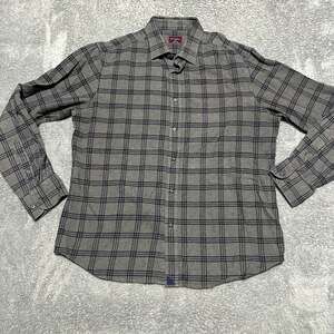 UNTUCKit Flannel Shirt Mens Large Gray Plaid Button Up Long Sleeve